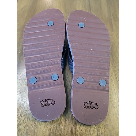 Coach Zak Flip Flops Varsity Logo Denim Blue Women’s Size 7 US GUC - Picture 8 of 8